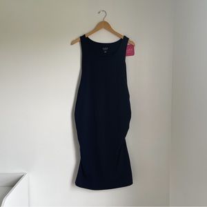 Isabel Maternity - Fitted Maternity Sleeveless Dress - Black - Size Large